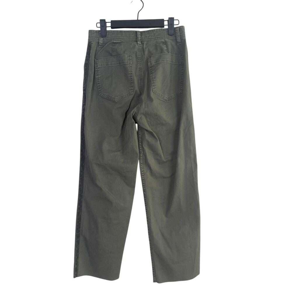 NWT Pistola Elliot Eden High Rise Crop Tuxedo Stripe Straight Leg Pant 26 Green - Picture 5 of 15